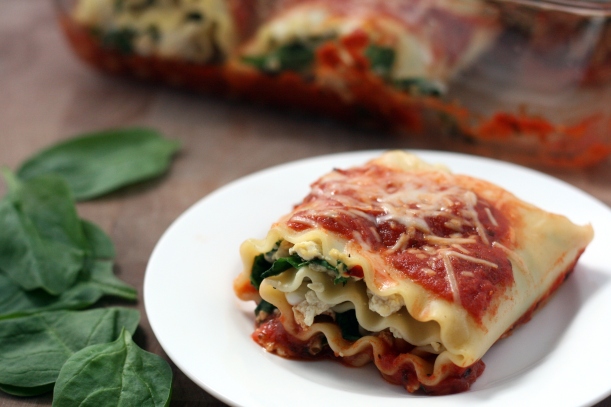 {vegetarian} Spinach Tofu Lasagna Rolls | doughseedough.net